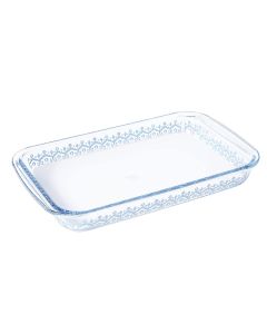 Spice By Tia Mowry 3.1 Quart Spicy Cloves Glass Rectangular Baker