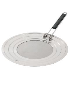 Oster Baldwyn 12 Inch Round Stainless Steel Splatter Guard with Foldable Handle