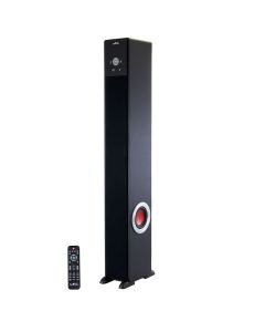 beFree Sound Bluetooth Powered 90 Watt Tower Speaker in Black with 5.1 Inch Subwoofer